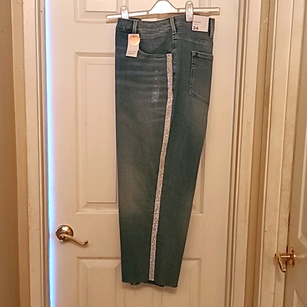 Lane Bryant jeans. Size 24, straight leg, faded blue